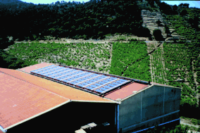 Solar collector for cooling of a wine cellar in Banyuls, France